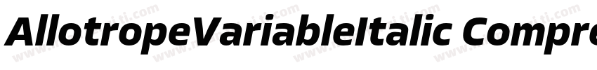 AllotropeVariableItalic CompressedT字体转换